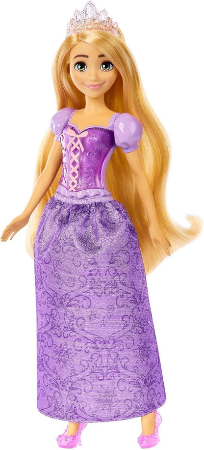 Mattel Disney Princess Toys, Tiana + Rapunzel + Ariel, Pack of 3 Fashion Dolls with Sparkling Clothing and Accessories Inspired by Disney Movies, HLW45
