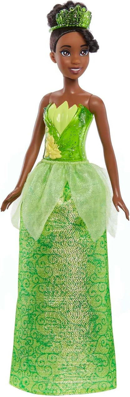Mattel Disney Princess Toys, Tiana + Rapunzel + Ariel, Pack of 3 Fashion Dolls with Sparkling Clothing and Accessories Inspired by Disney Movies, HLW45