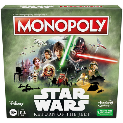 Hasbro Gaming Monopoly: Star Wars Return of The Jedi Board Game for 2-6 Players, Inspired by Return of The Jedi Movie, Game for Families and Kids Ages 8+ (Amazon Exclusive