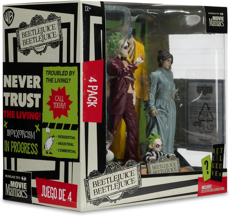 McFarlane Toys - Beetlejuice Beetlejuice Lot de 4 figurines posées de 15,2 cm