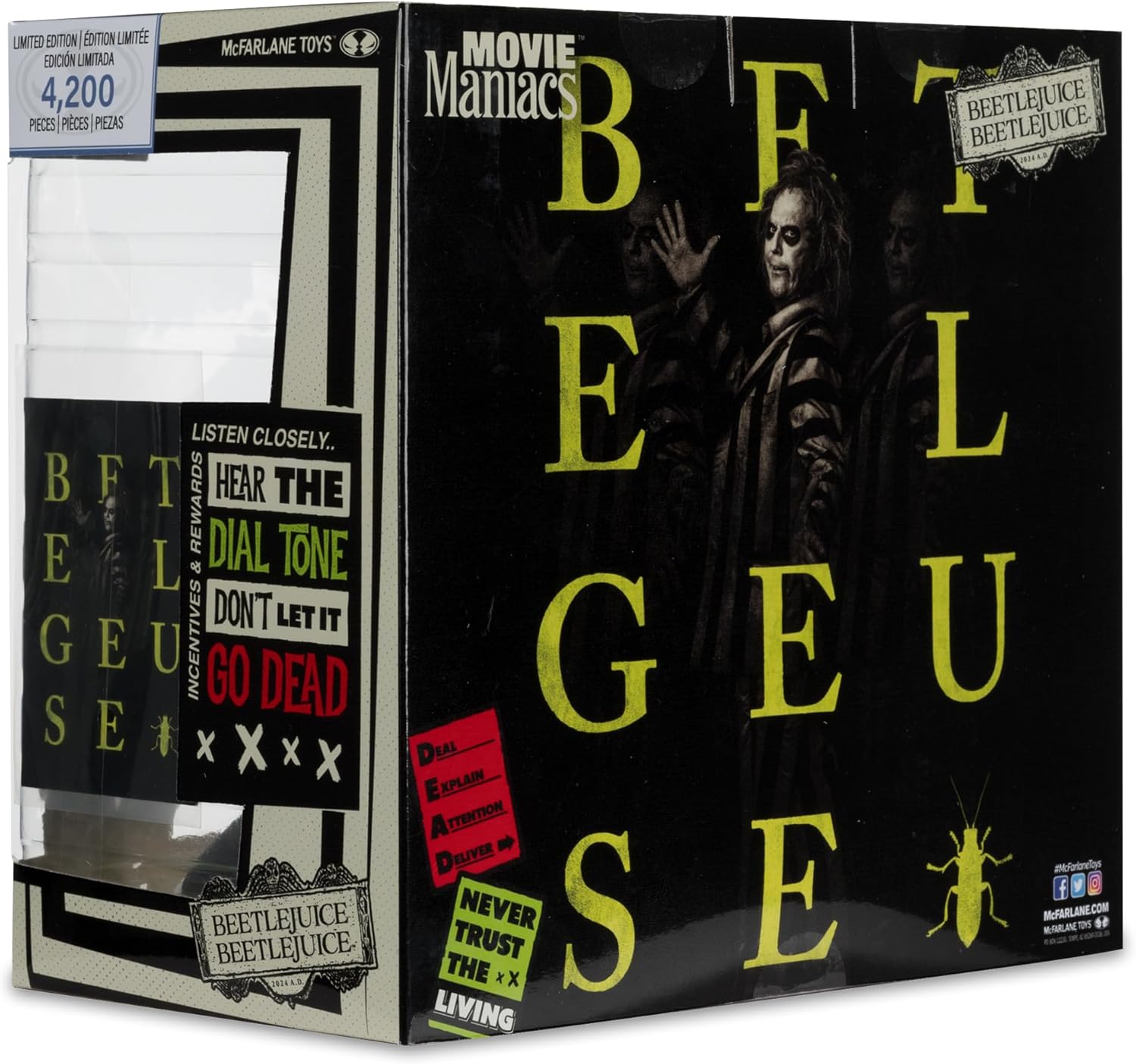 McFarlane Toys - Beetlejuice Beetlejuice Lot de 4 figurines posées de 15,2 cm