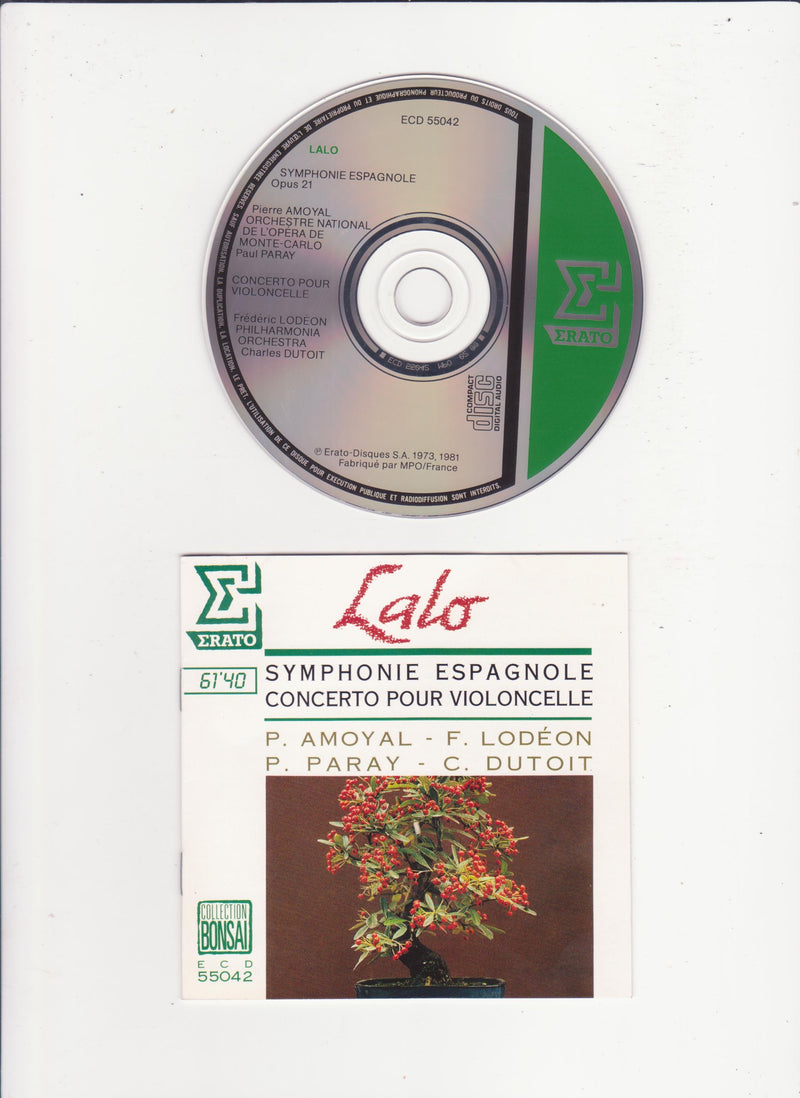 EDOUARD LALO - SYMPHONIE ESPAGNOLE - PARAY - DUTOIT - AMOYAL - LODEON - 1988