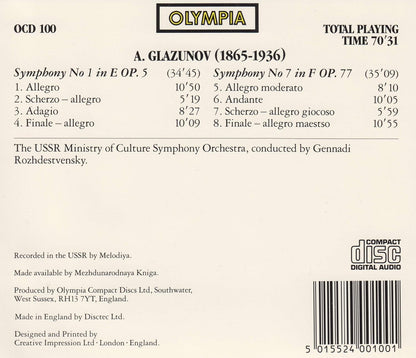 SYMPHONIES NOS. 1 & 7