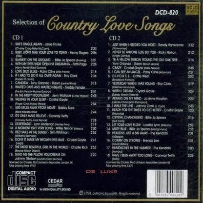 Selection Of Country Love Songs