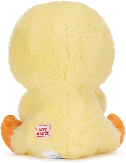 Swizzels Love Hearts 18cm (7-Inch) Baby Chick ‘I THINK YOU’RE EGG-CELLENT’ Plush Soft Toy