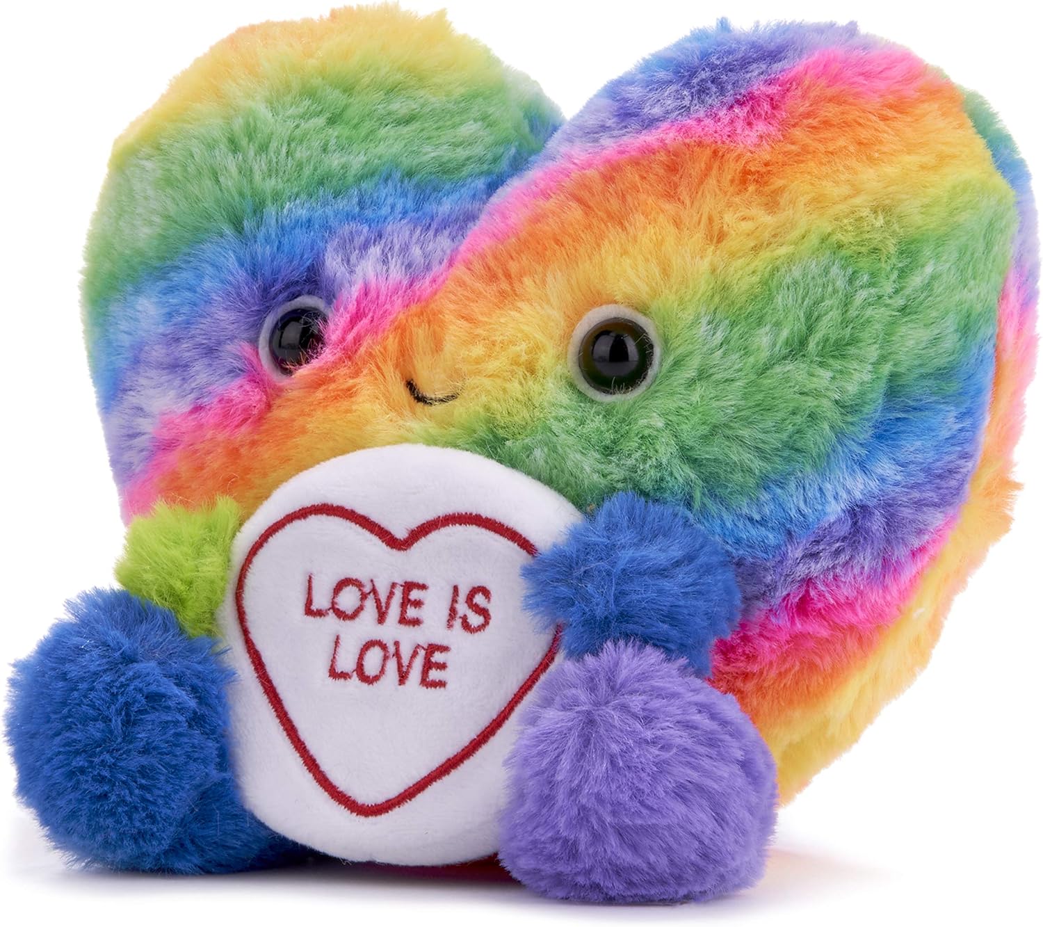 Posh Paws Swizzels Love Hearts Arty the Big Hearty 'Love is Love' Soft Toy 18cm (7 inches), 37513