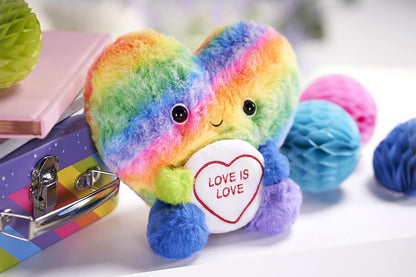 Posh Paws Swizzels Love Hearts Arty the Big Hearty 'Love is Love' Soft Toy 18cm (7 inches), 37513