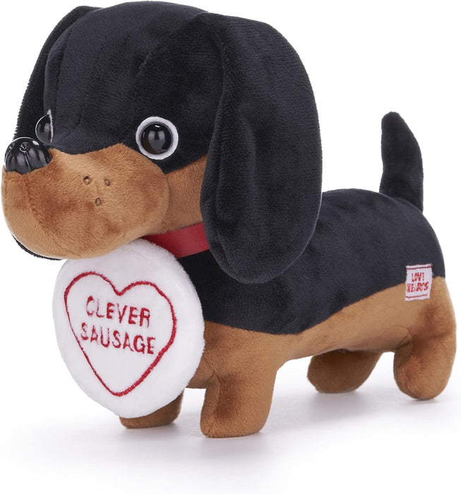Posh Paws Swizzles Love Hearts Dave the Dachshund 'Clever Sausage' Dog 7" (18CM) Soft Toy