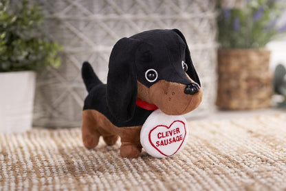 Posh Paws Swizzles Love Hearts Dave the Dachshund 'Clever Sausage' Dog 7" (18CM) Soft Toy