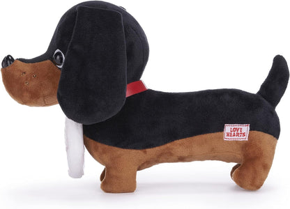 Posh Paws Swizzles Love Hearts Dave the Dachshund 'Clever Sausage' Dog 7" (18CM) Soft Toy