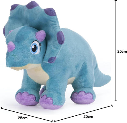 Posh Paws Dinky Dinosaurs 25CM (10-Inch) Triceratops Dinosaur Soft Toy