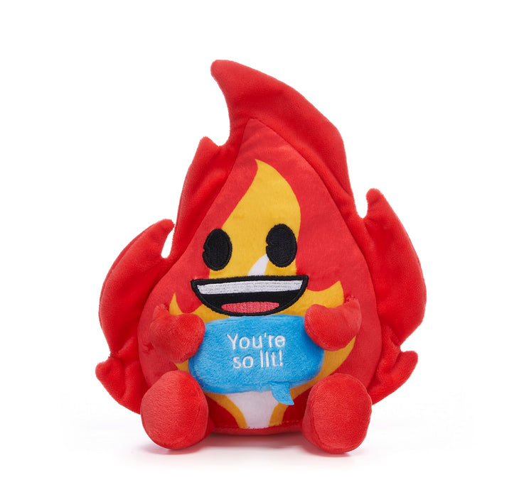 Emoji 7" (18cm) Flame "You're So Lit!" Emoji Plush Soft Toy