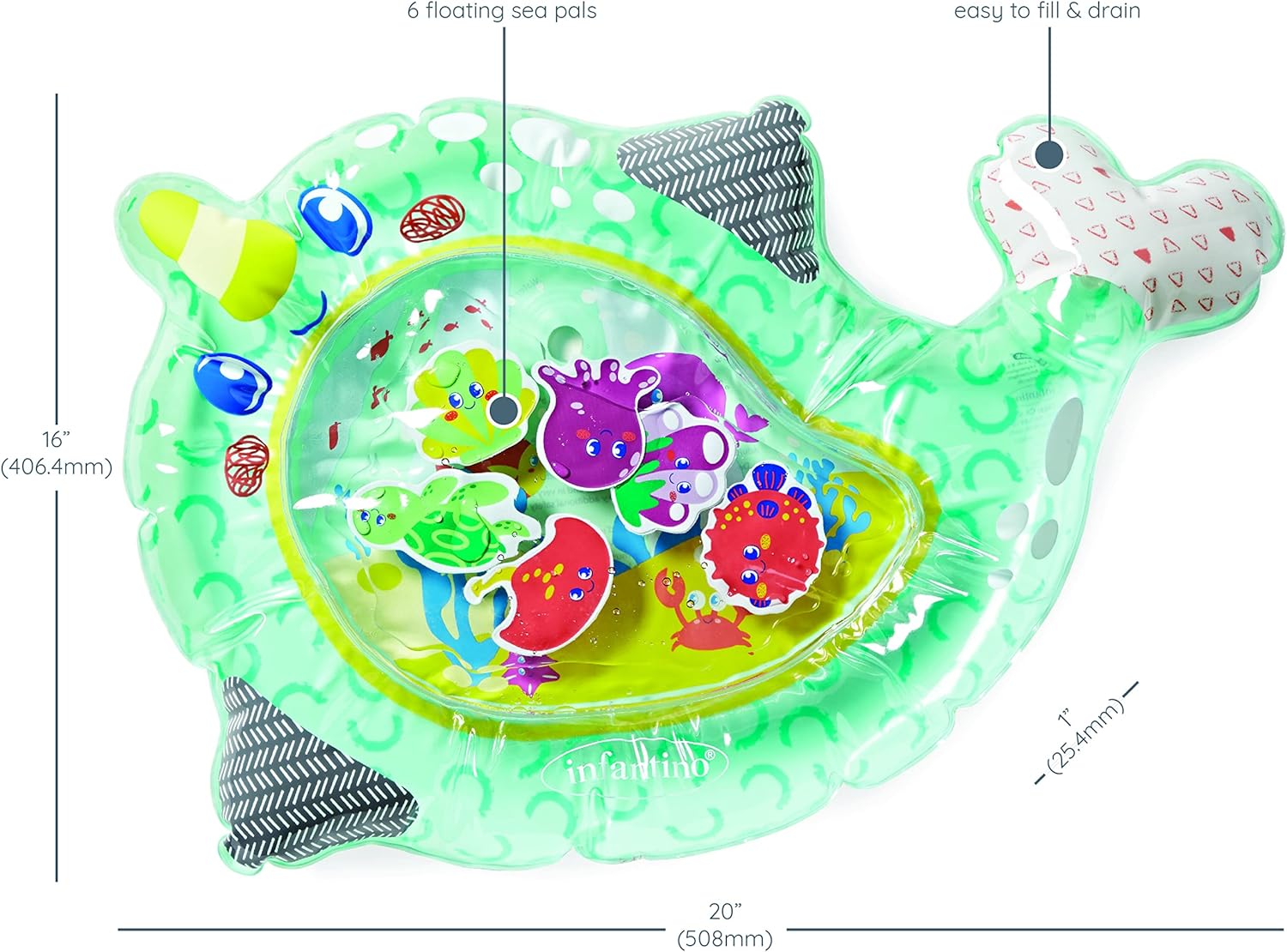 Infantino - Pat & Play Water Mat - Whale (Ib315031)