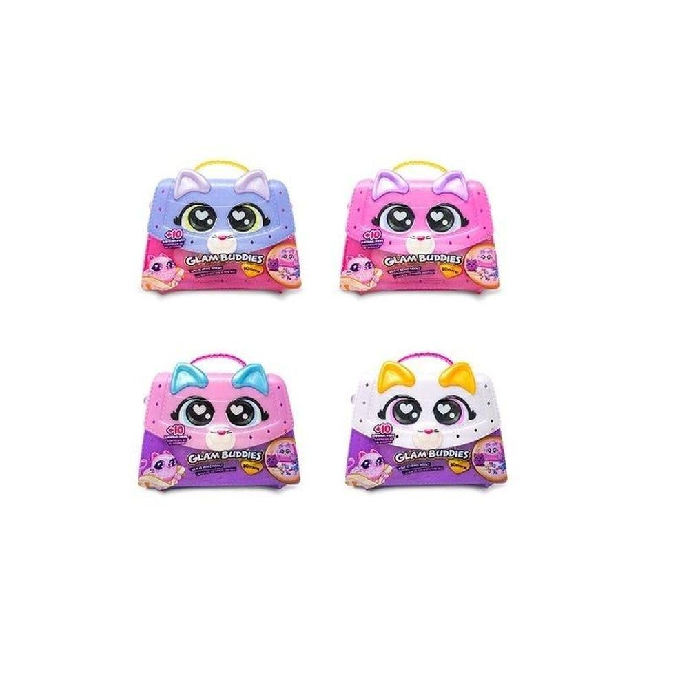 Glam Buddies Series 1 Kittens Purse Collectible Figures 6-Pieces, Assorted