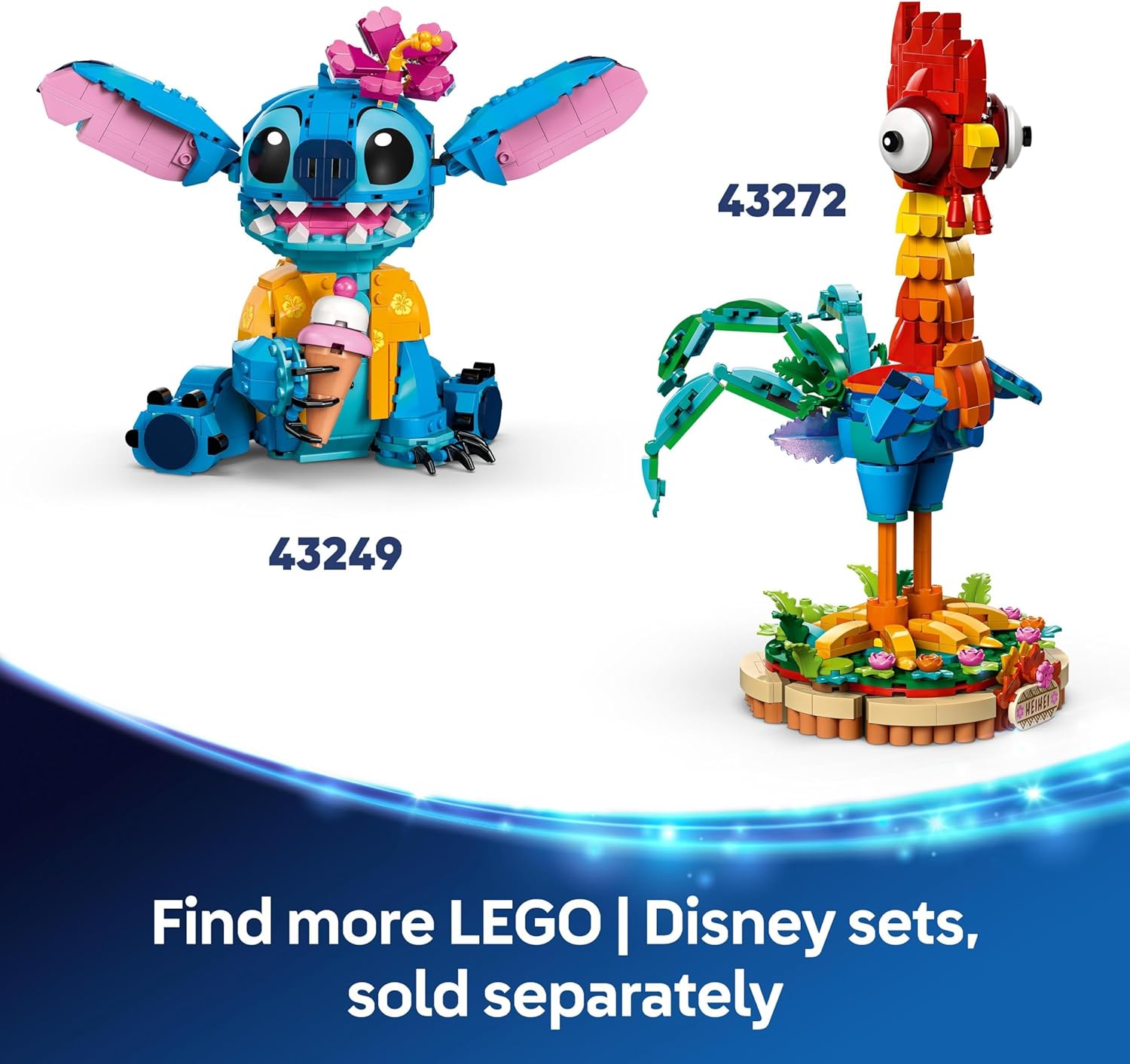 LEGO | Disney Lilo and Stitch Beach House Building Toy Set - Easter Treat with 6 Rooms, Rooftop Observatory, a Spaceship and 5 Minifigures - Birthday Gift for 9+ Year Old Girls, Boys & Fans - 43268