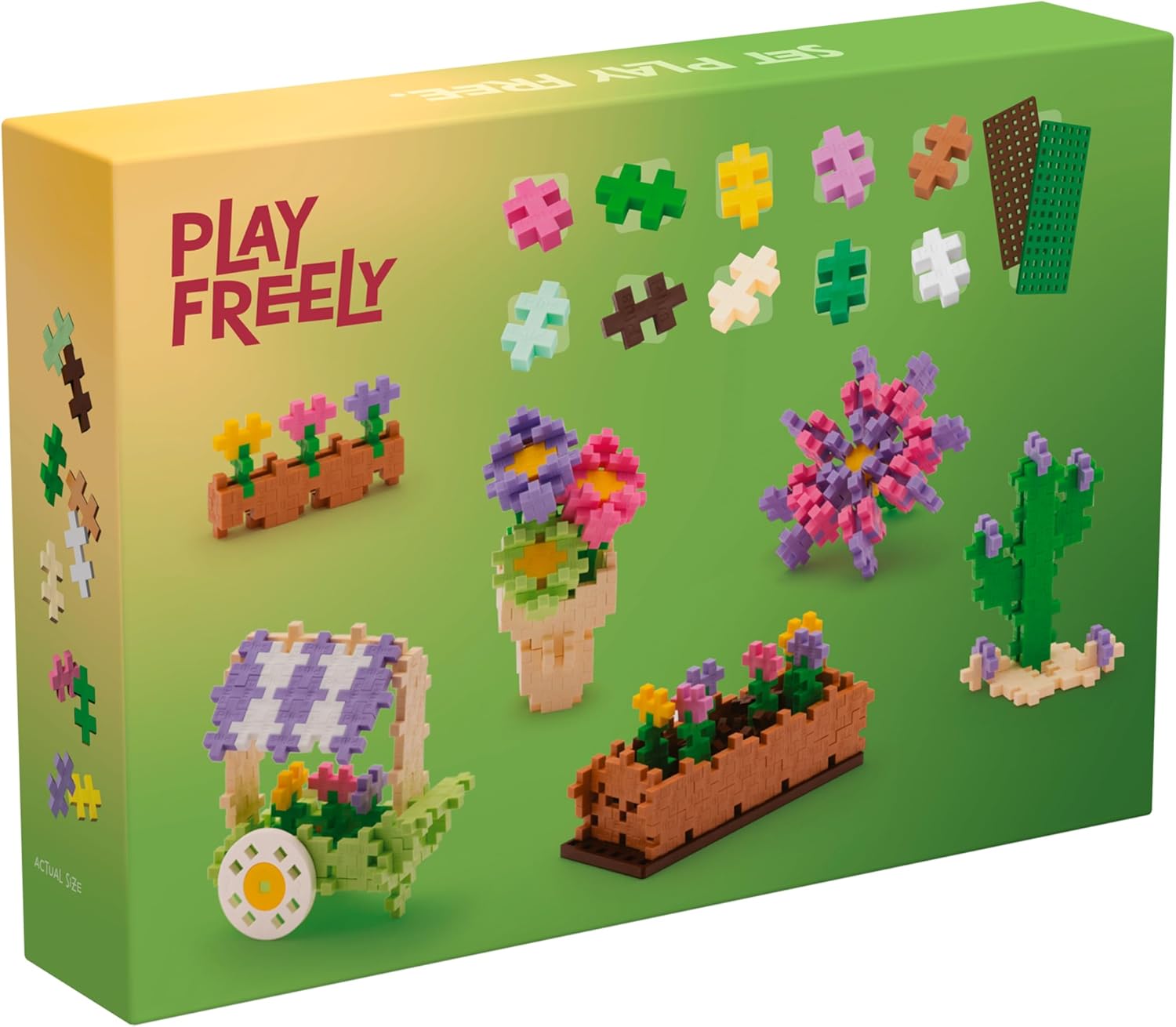 PLUS PLUS - Learn to Build - Floristería - 600 Piezas - Bloques de construcción, Juguetes educativos para niños, Viajes, Juguetes de Viaje, Fabricados en Dinamarca