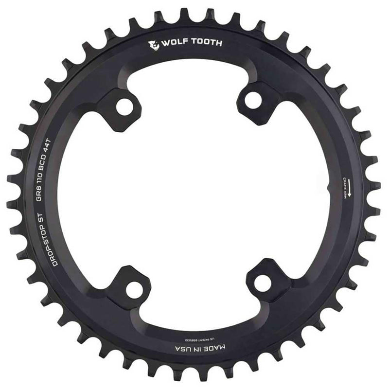 Wolf Tooth 110 BCD - Plato asimétrico de 4 pernos para manivelas GRX Drop-Stop ST
