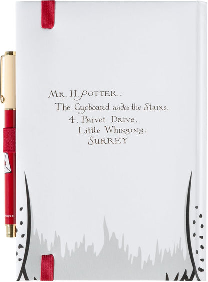 Grupo Erik Notizbuch mit Stift Harry Potter Hedwig Notizbuch A5 Weiß - Notizbuch Klein - Reisetagebuch zum selberschreiben Bullet Journal Dotted A5 Tagebuch Mädchen und Jungen Harry Potter Merch