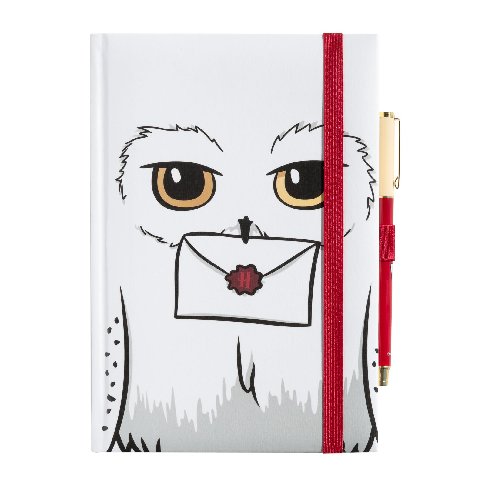 Grupo Erik Notizbuch mit Stift Harry Potter Hedwig Notizbuch A5 Weiß - Notizbuch Klein - Reisetagebuch zum selberschreiben Bullet Journal Dotted A5 Tagebuch Mädchen und Jungen Harry Potter Merch