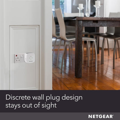 NETGEAR WiFi Range Extender (EX3110) – Add up to 650 sq.ft. and 20 devices with AC750 Dual-Band Wireless Signal Booster & Repeater (up to 750 Mbps Speed), Easy Setup, Compact Wall Plug Design, White