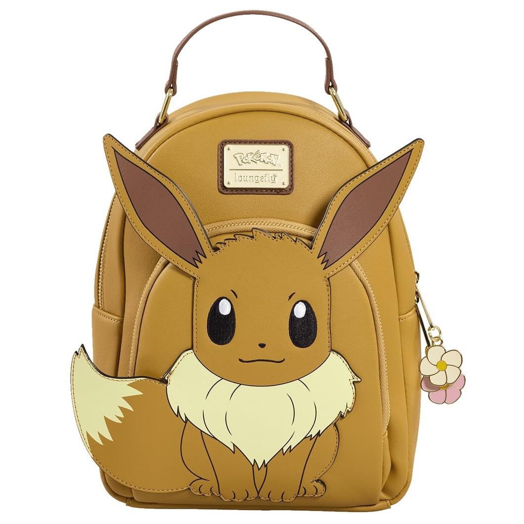 Loungefly Pokemon - Eevee - Mini Backpack - Premium Vegan Leather - Gift Idea - Official Merchandise - for Boys, Girls Men and Women - Anime Fans