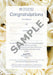 Wedding Celebration Keepsake Card (pack of 10)