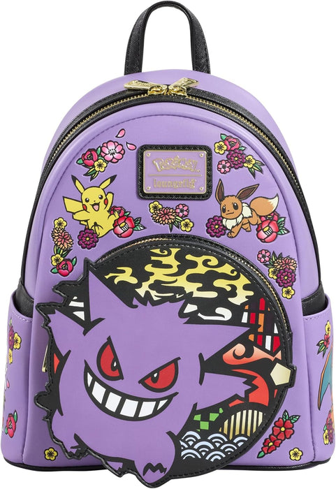 Loungefly Pokemon - Wagara - Embroidered Mini Backpack - Premium Vegan Leather - Gift Idea - Official Merchandise - for Boys, Girls Men and Women - Anime Fans