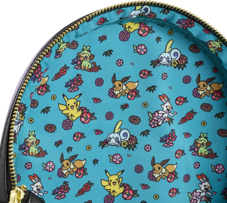 Loungefly Pokemon - Wagara - Embroidered Mini Backpack - Premium Vegan Leather - Gift Idea - Official Merchandise - for Boys, Girls Men and Women - Anime Fans