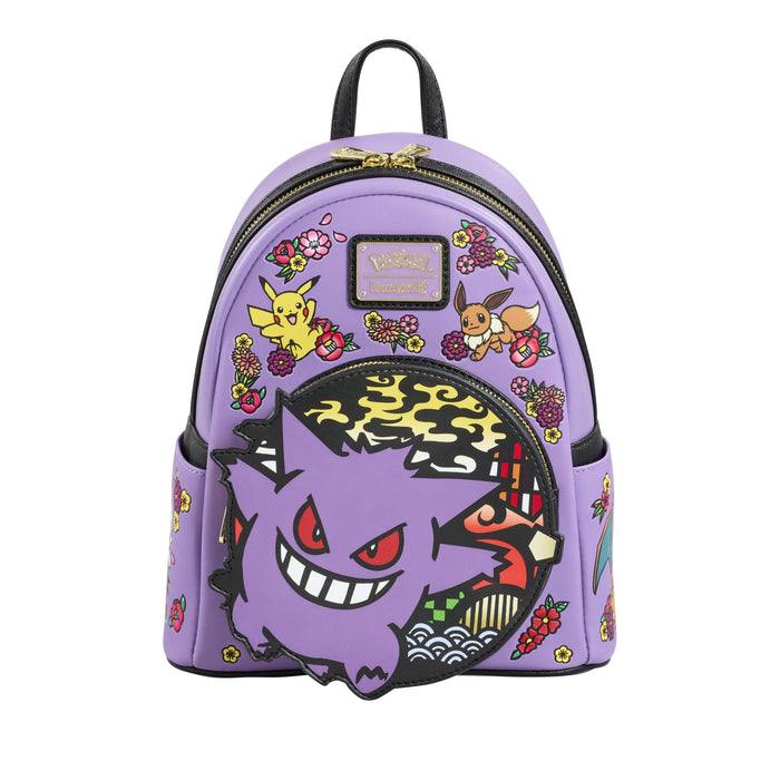 Loungefly Pokemon - Wagara - Embroidered Mini Backpack - Premium Vegan Leather - Gift Idea - Official Merchandise - for Boys, Girls Men and Women - Anime Fans