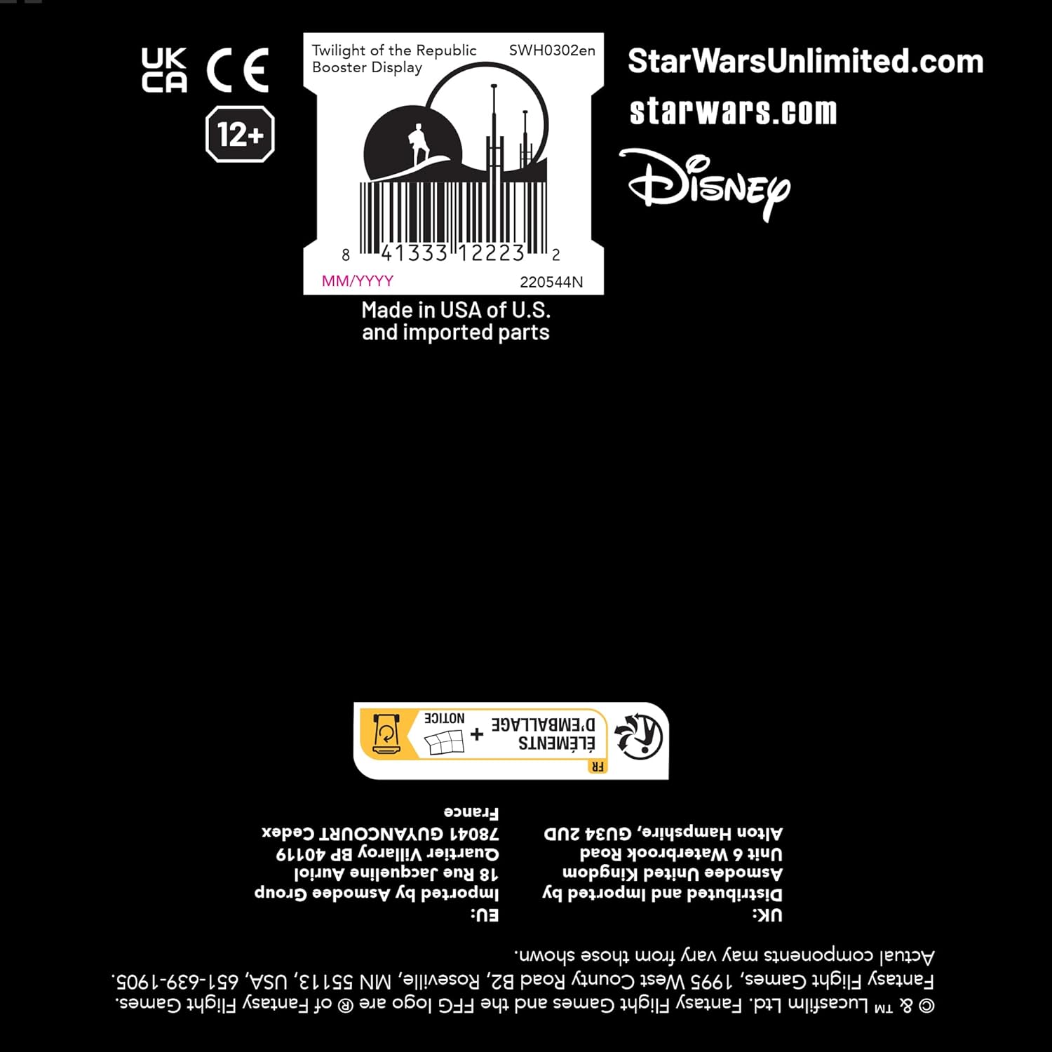 Fantasy Flight Games - Star Wars: Unlimited TCG Twilight of the Republic BOOSTER DISPLAY (Set of 24 Booster Packs) - Trading Card Game for Kids und Adults, Ages 12+, 2+ Players, 20 Min Playtime