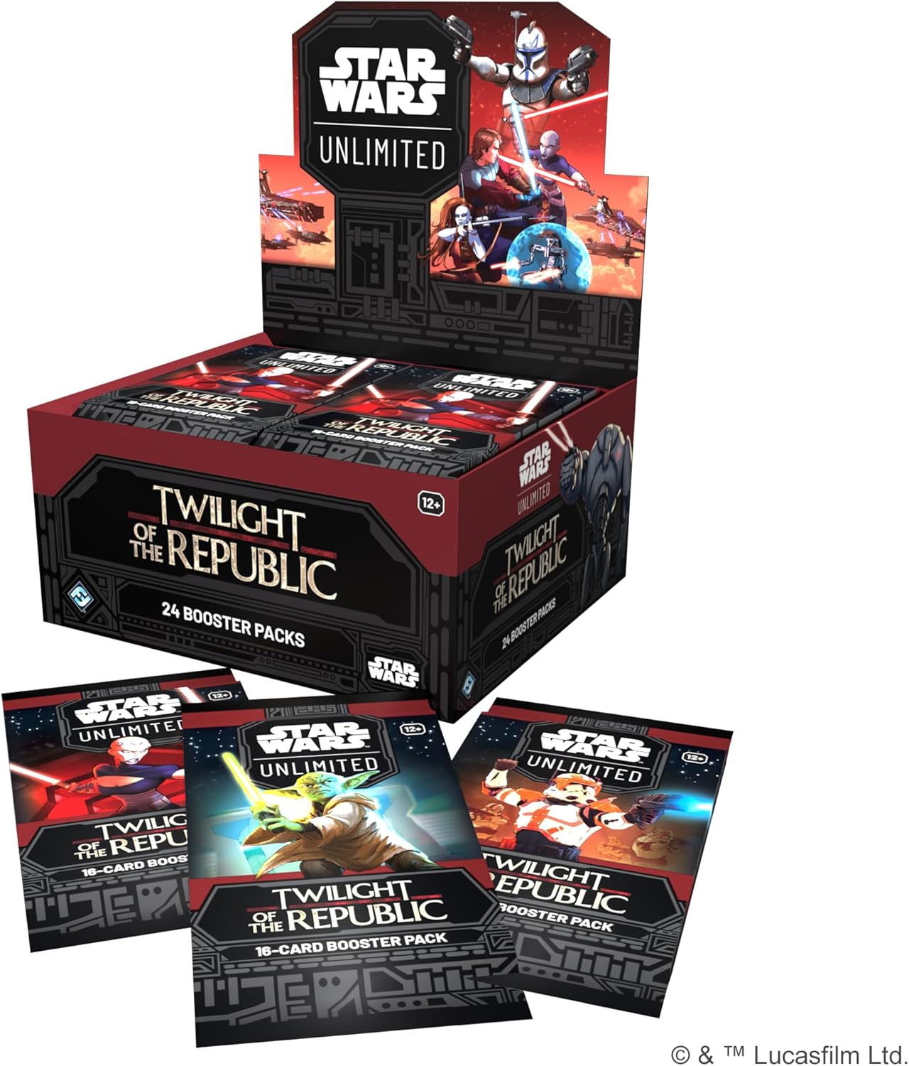 Fantasy Flight Games - Star Wars: Unlimited TCG Twilight of the Republic BOOSTER DISPLAY (Set of 24 Booster Packs) - Trading Card Game for Kids und Adults, Ages 12+, 2+ Players, 20 Min Playtime