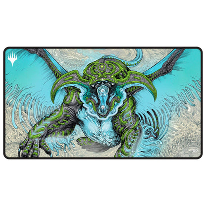 Ultra PRO - Tarkir Dragonstorm Ureni, The Song Unending - Tapete de juego cosido negro para Magic: The Gathering, tapete de mesa para juegos, accesorio de juego de cartas, tapete de juego TCG, tapete