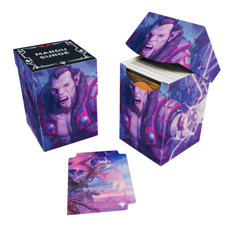 Ultra Pro - Tarkir Dragonstorm 100+ Deck Box Mardu Commander for Magic: The Gathering