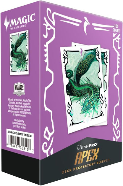 Ultra PRO - Tarkir Dragonstorm 105ct Apex Deck Protector Sleeves Sultai for Magic: The Gathering