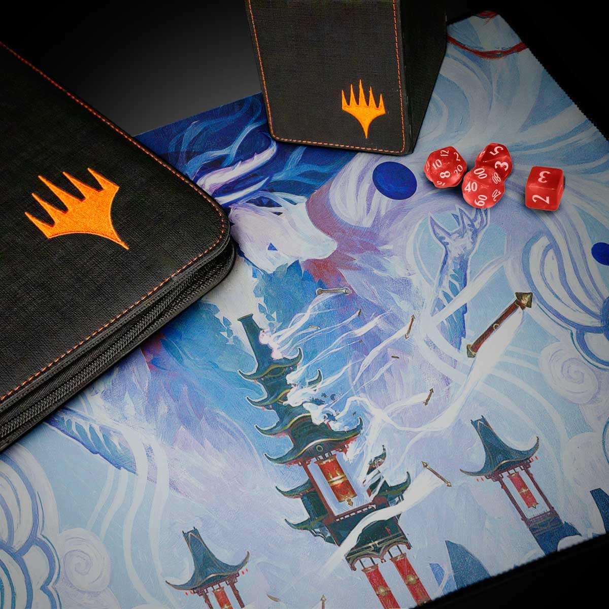Ultra PRO - Tapete de juego Tarkir Dragonstorm inspirado en Ultimatum para Magic: The Gathering, tapete de mesa para juegos, accesorio de juego de cartas, tapete de juego TCG, tapete de juego de mesa
