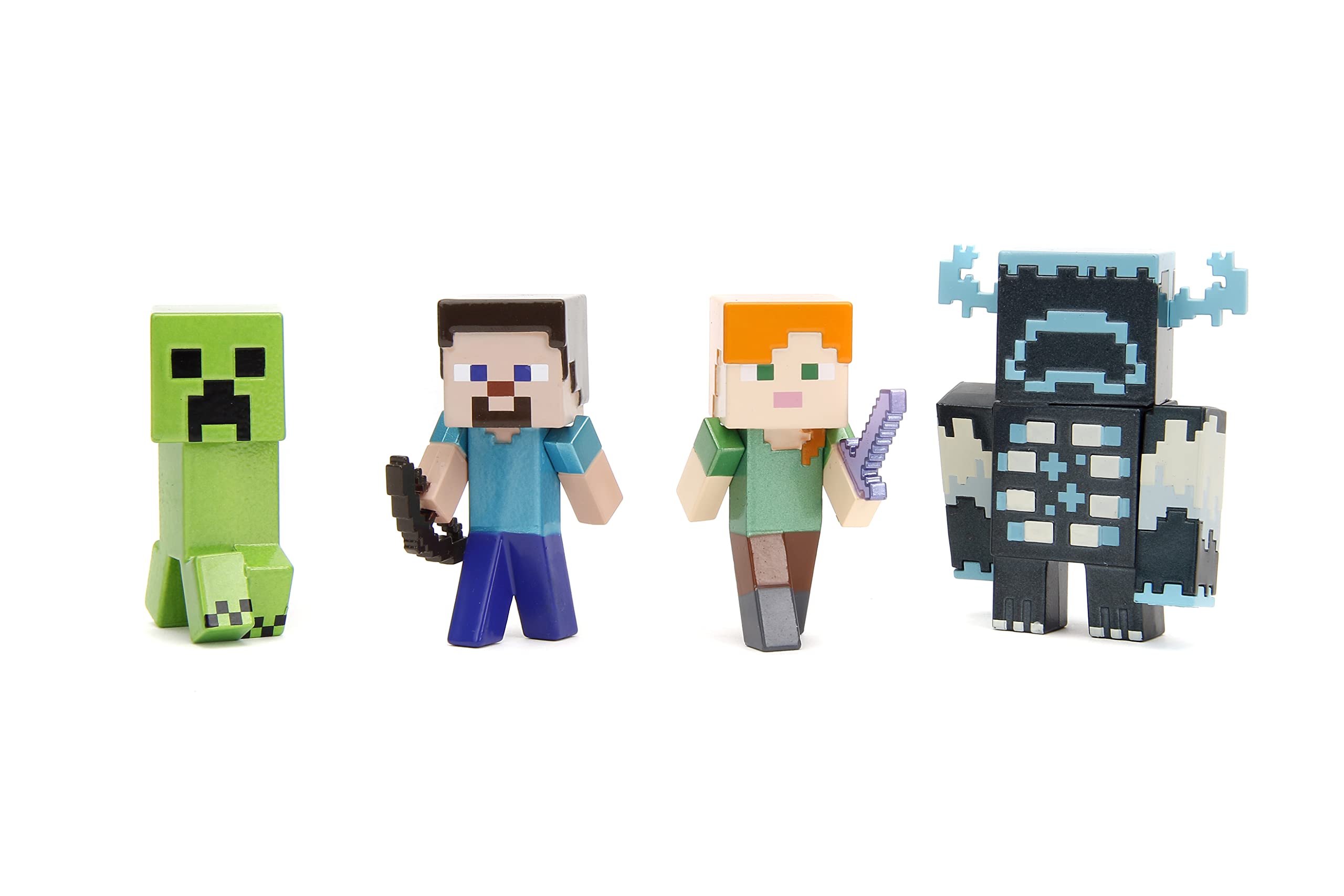 Jada Set of 4 Diecast Figures Minecraft Video Game Metalfigs Series Diecast Models