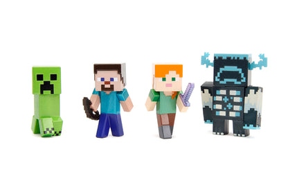 Jada Set of 4 Diecast Figures Minecraft Video Game Metalfigs Series Diecast Models