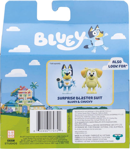 Bluey Figuur 2-Pack - Sprookjespakket, 6,35 cm figuren van chili in haar She-Ra-kostuum en bandiet met zijn hoed, recreëren favoriete momenten uit de aflevering - sprookje