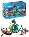 PLAYMOBIL | Vikingo con Monstruo Marino | Juguete Educativo para niñas y niños de 4+ años | Set de Juego imaginativo | Figura de dragón & Barco Vikingo | Juguete para fomentar la Creatividad | 71830