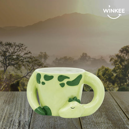 Winkee - Sleeping Dino Mug - Light Green
