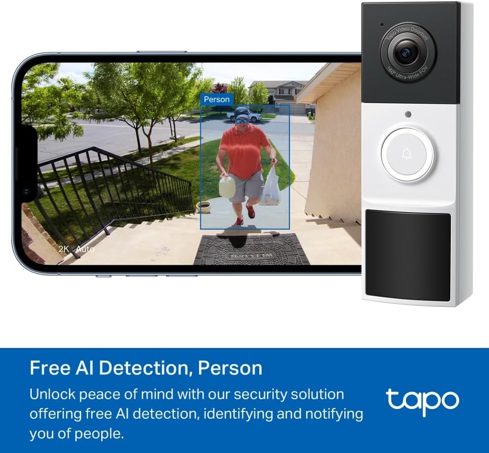 Tp-Link - Tapo D210 Video Doorbell Camera