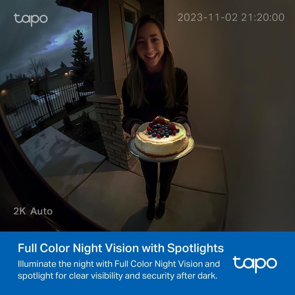Tp-Link - Tapo D210 Video Doorbell Camera