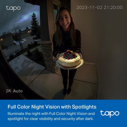 Tp-Link - Tapo D210 Video Doorbell Camera