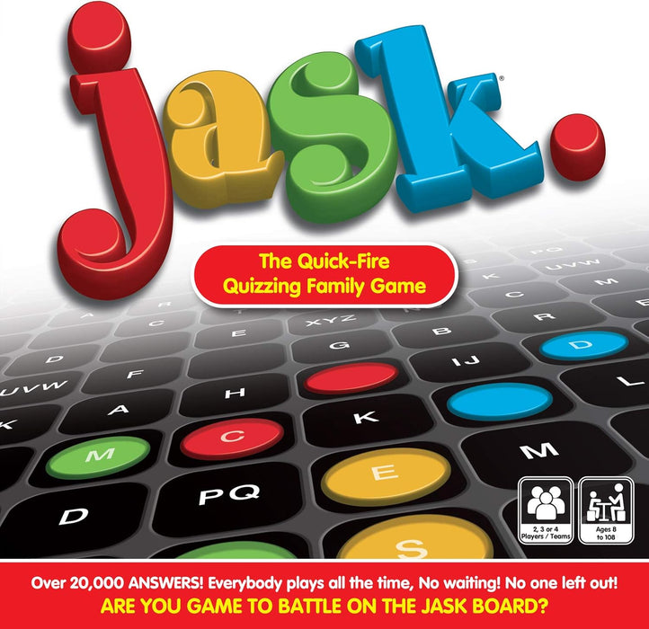Jask - The Quick-Fire Quizzing Family Game !! The Categories Game for Words and Knowledge, Jask isn't just for Christmas it is for life. Everyone plays all at the same time!