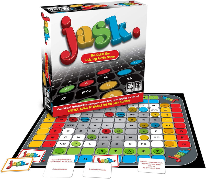 Jask - The Quick-Fire Quizzing Family Game !! The Categories Game for Words and Knowledge, Jask isn't just for Christmas it is for life. Everyone plays all at the same time!