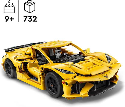LEGO Technic Chevrolet Corvette Stingray Race Car Toy, 8-Cylinder Engine and Differential - Vehicle Model Kit - Birthday Gift for 9+ Year Old Boys, Girls or Adult Motorsport Fans - 42205