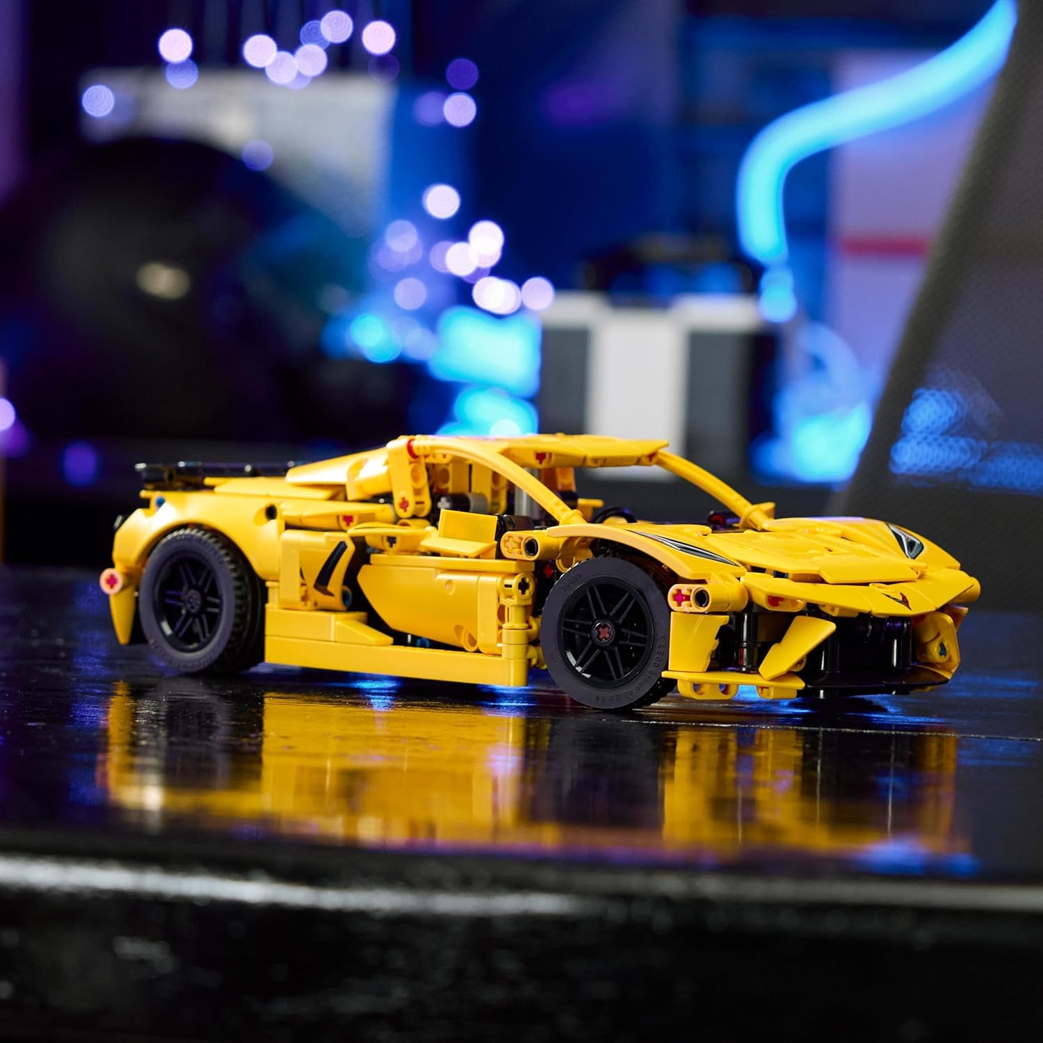 LEGO Technic Chevrolet Corvette Stingray Race Car Toy, 8-Cylinder Engine and Differential - Vehicle Model Kit - Birthday Gift for 9+ Year Old Boys, Girls or Adult Motorsport Fans - 42205