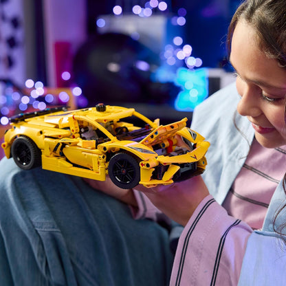 LEGO Technic Chevrolet Corvette Stingray Race Car Toy, 8-Cylinder Engine and Differential - Vehicle Model Kit - Birthday Gift for 9+ Year Old Boys, Girls or Adult Motorsport Fans - 42205