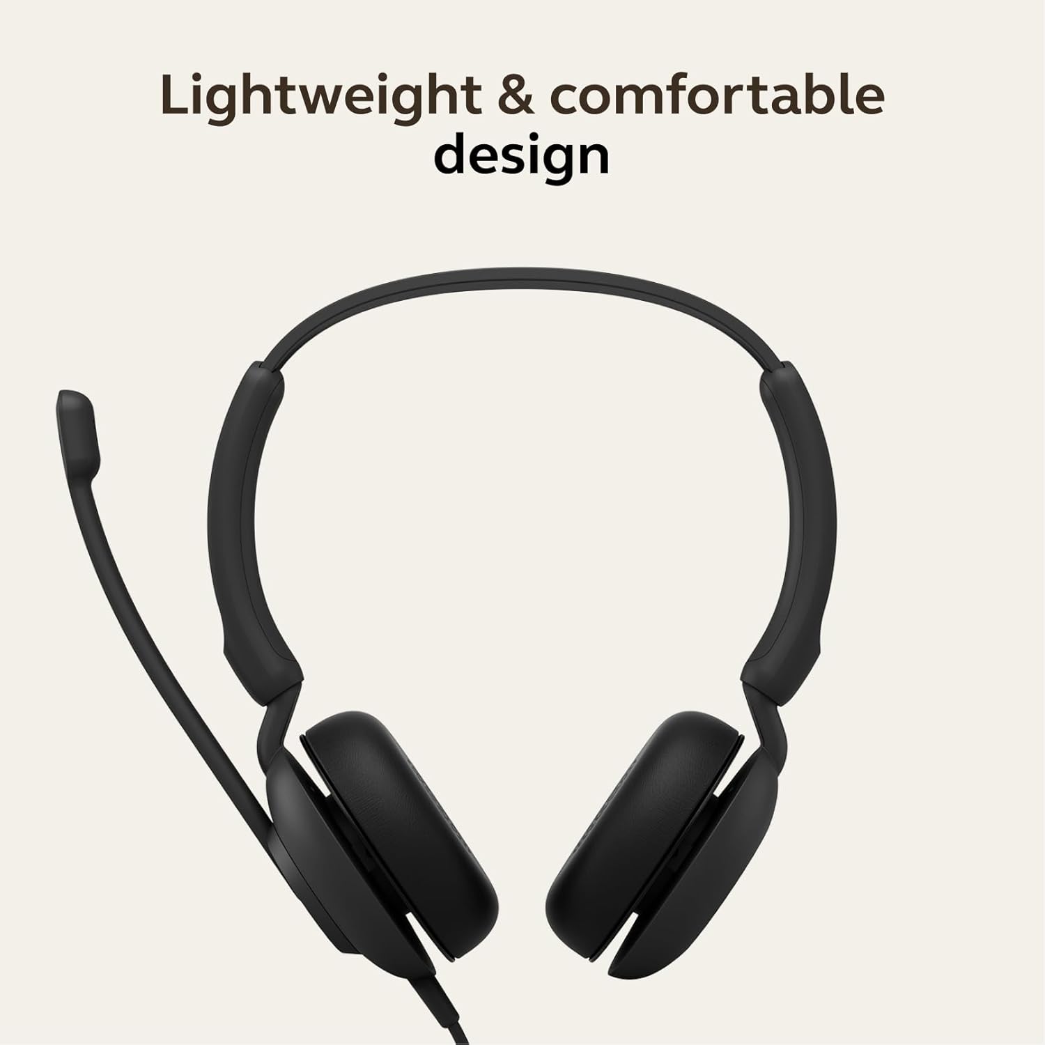 Jabra Evolve 10 Office Headset, Noise Cancelling Microphone, Compact Lightweight Design, 270 Degree Rotational Boom Arm, USB-A Wired Connectivity, Black