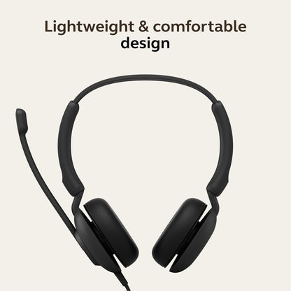 Jabra Evolve 10 Office Headset, Noise Cancelling Microphone, Compact Lightweight Design, 270 Degree Rotational Boom Arm, USB-A Wired Connectivity, Black